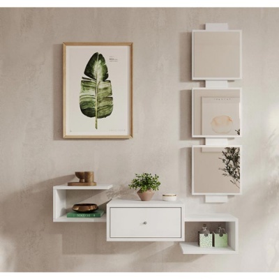 Móvel de Entrada com Gaveta e Espelho Nobel - Disponível em 3 cores