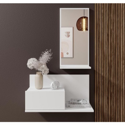 Móvel de Entrada com Gaveta e Espelho incluídos - Disponível em 2 cores