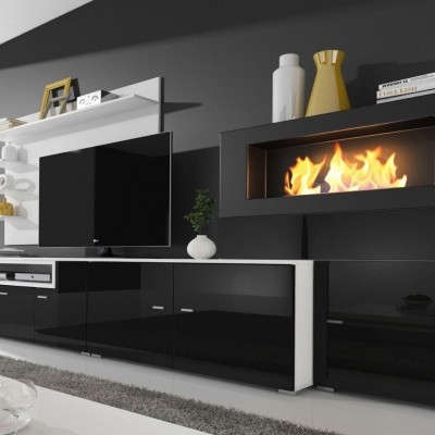 Móveis de Sala Olympo com lareira incluída - Disponível em 3 cores