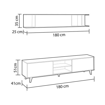 Móvel Tv + Estante estilo nórdico
