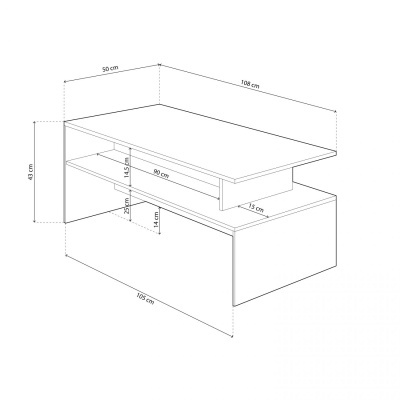 Mesa de Centro Branco e Natura
