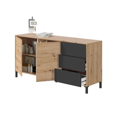 Aparador Klyn Estilo Nórdico - Disponível em 2 cores