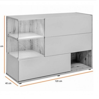 Aparador Solon com Luz de presença LED - Disponível em 3 cores