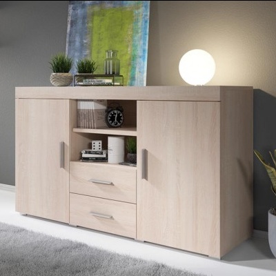 Aparador Ran 2 portas 2 gavetas 2 prateleiras - Disponível em 4 cores