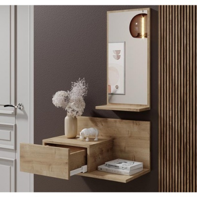 Móvel de Entrada com Gaveta e Espelho incluídos - Disponível em 2 cores