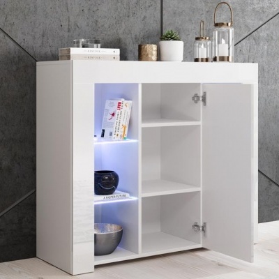 Móvel de Entrada com luz de presença LED e 1 Porta