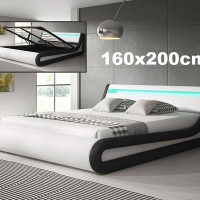 Cama de Casal 160X200cm com Estrado elevatório - Disponível em 3 cores