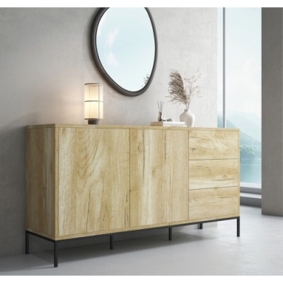 Aparador 3 gavetas e 2 portas - Disponível em 2 cores