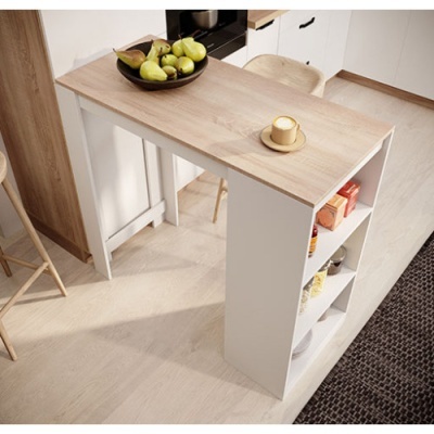 Mesa Alta com Arrumação - Disponível em 2 cores