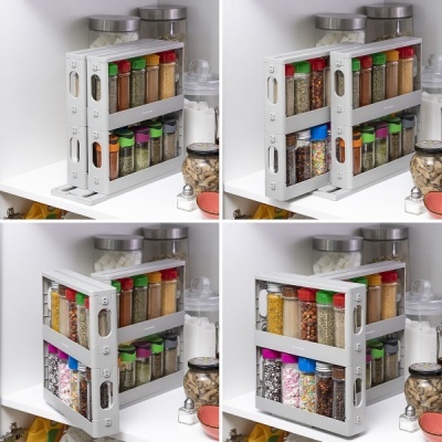 Organizador de Especiarias Deslizante e Giratório