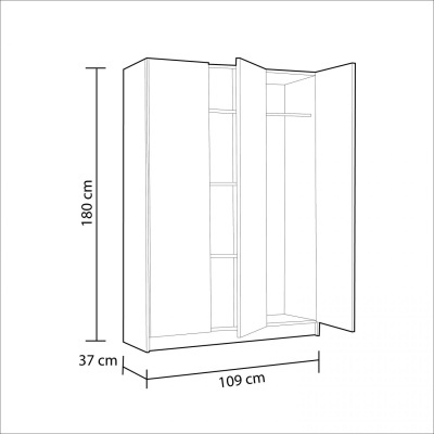 Armário Multiusos 3 Portas