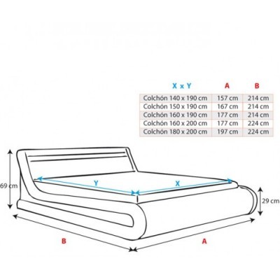 Cama de Casal 150x190cm com Estrado elevatório - Disponível em 3 cores