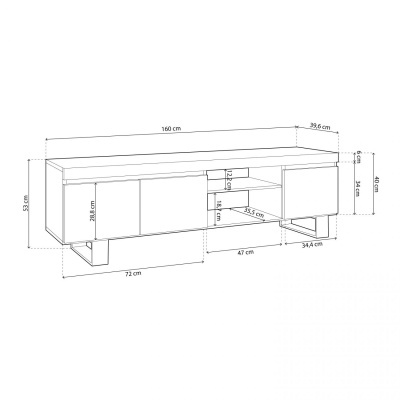 Móvel de Tv 160cm Natura