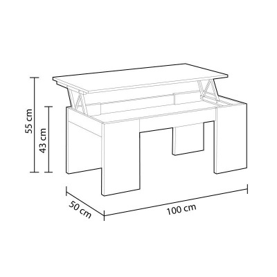 Mesa de Centro Elevável - Disponível em 3 cores