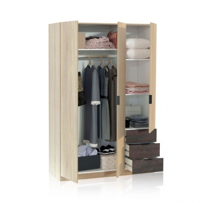 Roupeiro 3 Portas de bater e  3 Gavetas