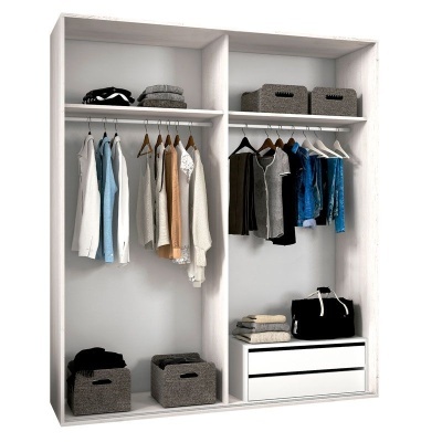 Roupeiro 2 Portas de correr 180cm - Disponível em 4 cores