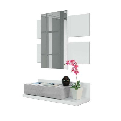 Móvel de Entrada com Gaveta e Espelho incluído - Disponível em 2 cores