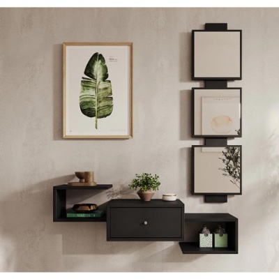 Móvel de Entrada com Gaveta e Espelho Nobel - Disponível em 3 cores