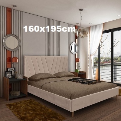 Cama de Casal 160x195cm com Estrado e Cabeceira de Cama incluídos - Disponível em 2 cores