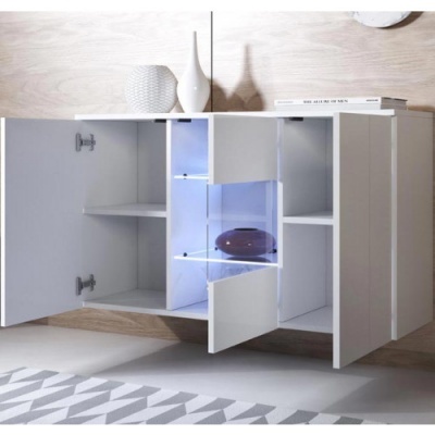 Aparador de Parede Lei com luz LED - Disponível em 5 cores