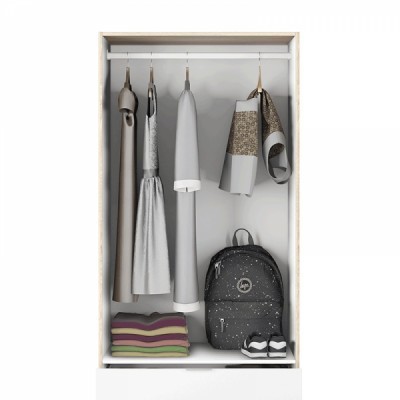 Roupeiro de 2 portas de abrir e 2 gavetas