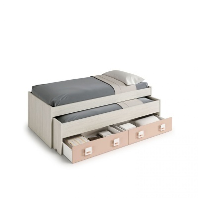 Cama Dupla com Arrumação e Prateleira