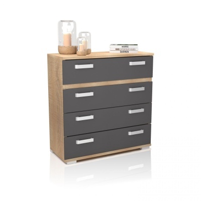 Cómoda de 4 Gavetas - Disponível em 4 cores