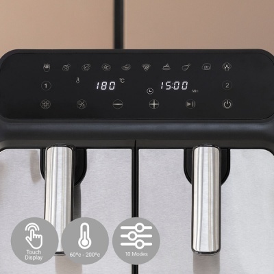 Fritadeira sem óleo 2 cestas