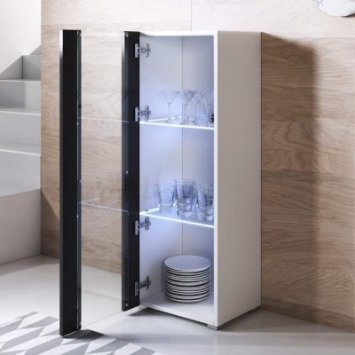 Vitrine de chão Kol V2 com luz de presença LED  - Disponível em 5 cores