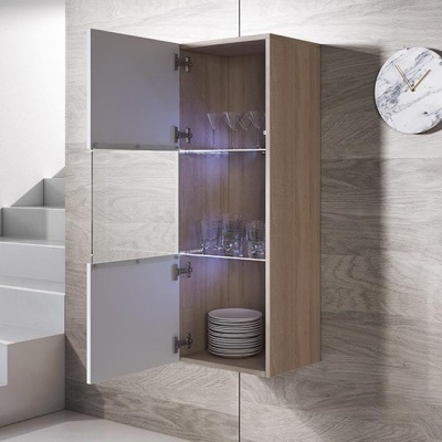 Vitrine Kol V3 com luz de presença LED - Disponível em 5 cores