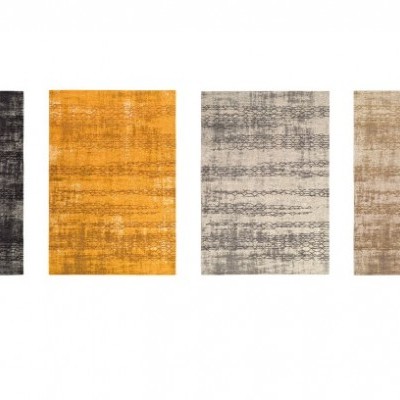 Quatro tapetes coloridos com padrão texturizado