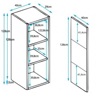 Vitrine Kol V3 com luz de presença LED - Disponível em 5 cores