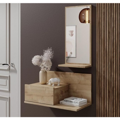 Móvel de Entrada com Gaveta e Espelho incluídos - Disponível em 2 cores