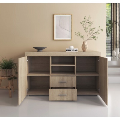 Aparador Ran 2 portas 2 gavetas 2 prateleiras