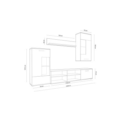 Conjunto de Móveis de Sala Gona - Disponível em 2 cores