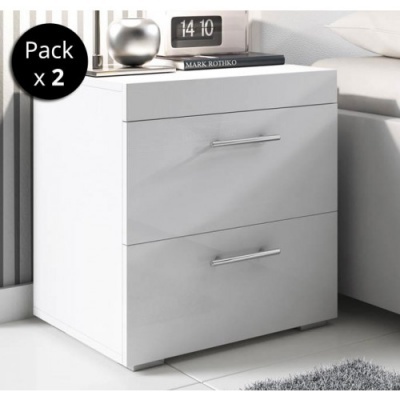 Pack 2 Mesinhas de Cabeceira 2 Gavetas - Disponível em 2 cores