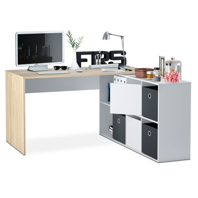 Secretária Multiposição XL com Móvel de Arrumação - Disponível em 5 cores