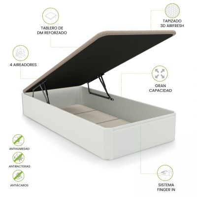 Sommier de Solteiro 90x190cm - Disponível em 3 cores