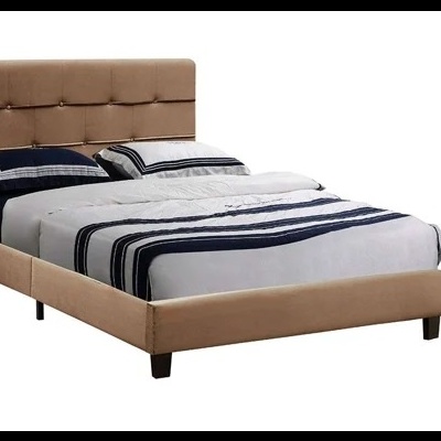 Cama de Casal com Estrado e Cabeceira de Cama incluídos - Disponível em 2 cores e 2  medidas