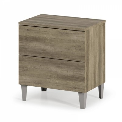 Mesa de Cabeceira Low 2 Gavetas - 2 cores