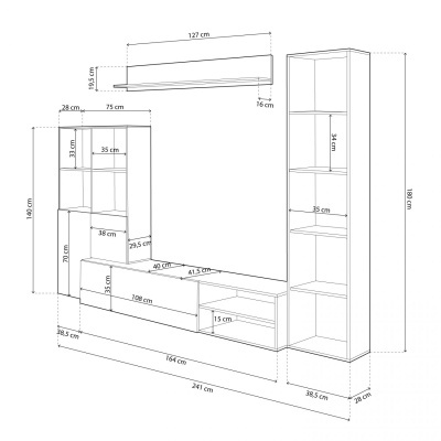 Conjunto de Móveis de Sala Siri