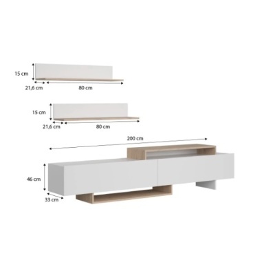 Conjunto de Móveis de Sala Moderno 200cm