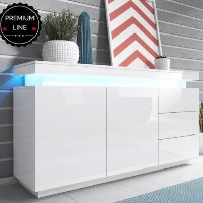 Aparador One com luz de presença LED - Disponível em 2 cores