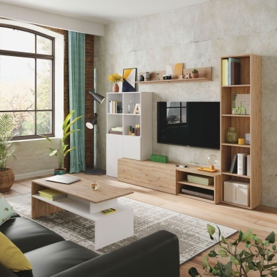 Mesa de Centro Branco e Natura