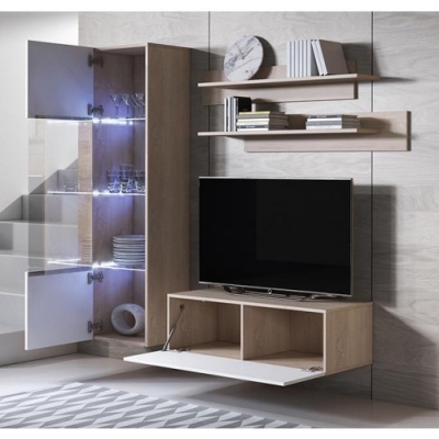 Conjunto de Móveis de Sala Koi3 com luz LED - Disponível em 5 cores