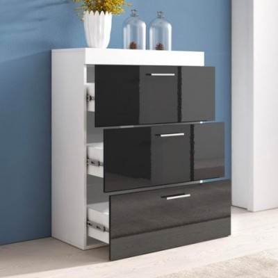 Cómoda Nor de 3 Gavetas - Disponível em 2 cores