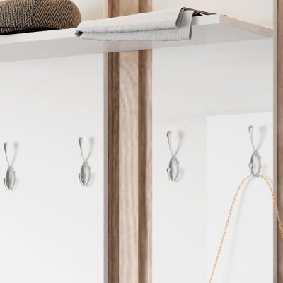 Móvel de Entrada com Gaveta, Sapateira, Espelho e Cabide - Disponível em 4 cores