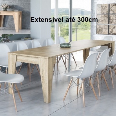 Consola Mesa Extensível até 300cm - Disponível em 2 cores
