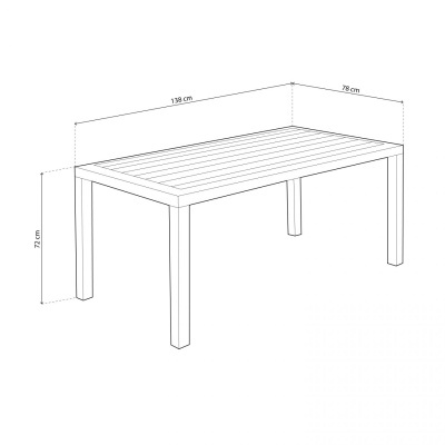 Mesa de exterior Luma Taupé