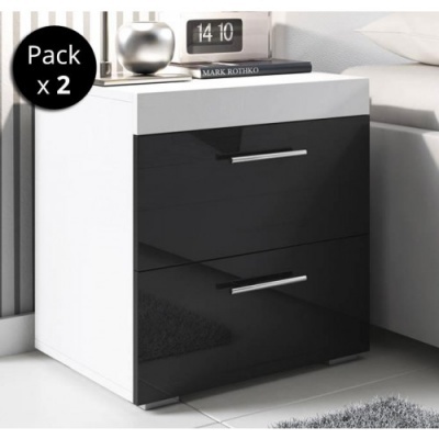 Pack 2 Mesinhas de Cabeceira 2 Gavetas - Disponível em 2 cores